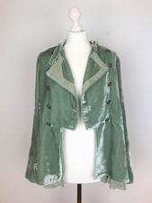 Free People 'faye' Velvet Jacket, Sea Grass X-small Rrp$220