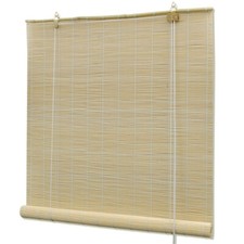 Roller Bamboo Blinds Roll Up Window Curtain Hanging Sunshade Brown/Natural