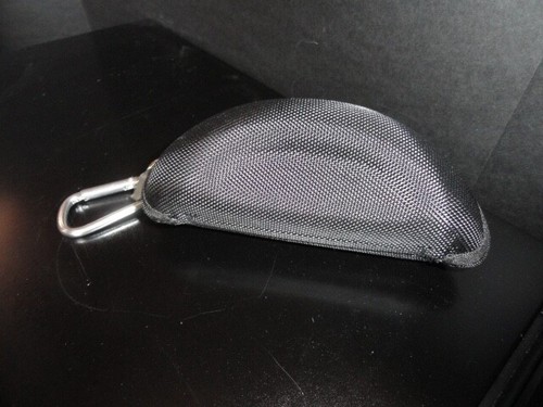 DUCO Designer Black Semi Soft Clam Shell Zip Around Eyeglass Sunglass Case - Picture 7 of 8