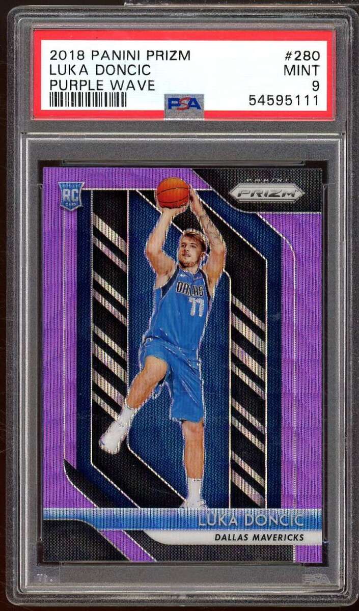 Luka Doncic Rookie Card 2018-19 Panini Prizm Purple Wave Luka Doncic Rookie Card 2018-19 Panini Prizm Purple Wave