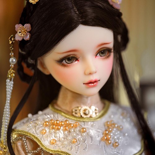 1/3 BJD Doll Ancient Style Toy Handmade Face Makeup Wigs Removable Outfits Suit