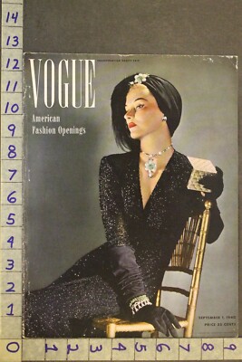 1940 ORIGINAL VINTAGE VOGUE COVER ART MODEL FASHION VOG052 | eBay