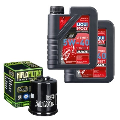 HiFlo Ölfilter Set LM 5W-40 Race 2L für Vespa Sei Girorni II 300ie Ed. MA3602 20
