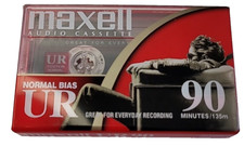 Maxell UR-90 Normal-Bias Audio Cassette Tape Sealed New
