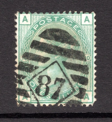 GB QV SG150 1/- Green plate 10 - Fine Used (A-A) Cat 200£