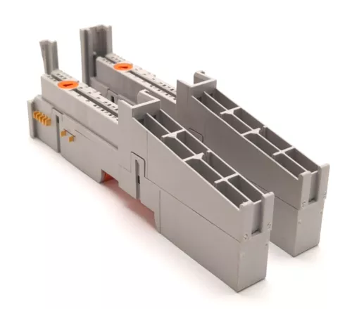 Lot of 2 Allen Bradley 1734-MB POINT I/O Module Mounting Base, DIN Rail Mount