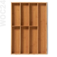 44 X 30 Besteckeinsatz Besteckkasten Bambus Holz Schubladeneinsatz Besteckhalter