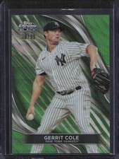 2024 Topps Chrome Black 6 Gerrit Cole Green /99 New York Yankees Baseball Card
