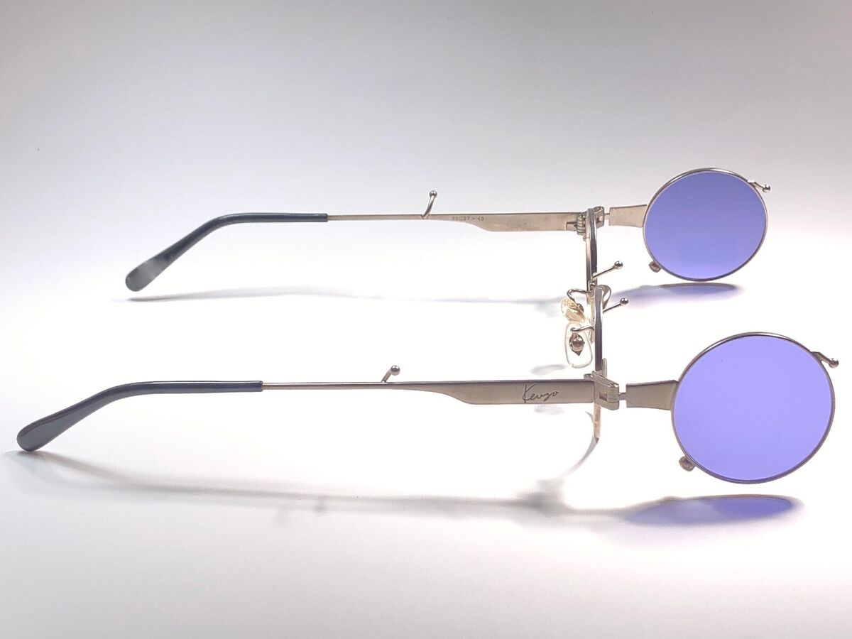 VINTAGE RARE KENZO KE2876 ROUND HINGED FOLDABLE SUNGLASSES VINTAGE RARE KENZO KE2876 ROUND HINGED FOLDABLE SUNGLASSES