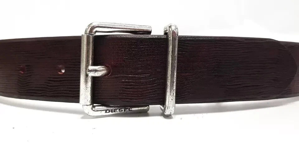 DIESEL Leder Designer Gürtel BHELO Leather Belt Riemen Cintura 85cm 34mm #79 - Bild 3 von 4