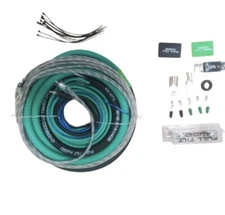LIMITED EDITION Full Tilt 1/0 Gauge AWG Seafoam Black Amplifier OFC Amp Wire Kit