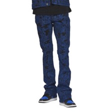 Valabasas Stacked "Blue Moon" Denim Jean - Blue/Black Size 40 NWT