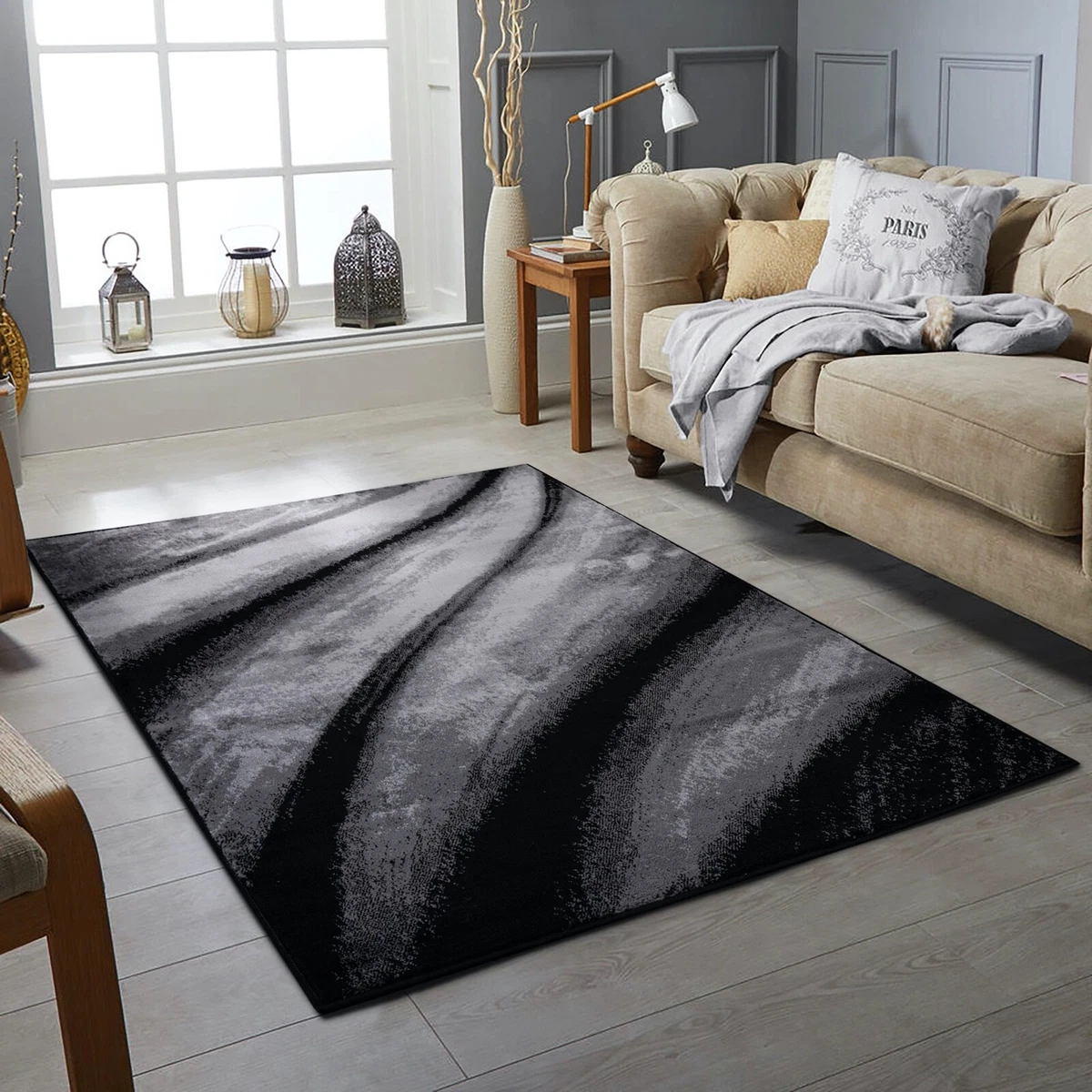 Black and grey rug deals