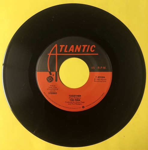 THE FIRM AUTOGRAPH 45 RECORD JIMMY PAGE PAUL ROGERS LED ZEPPELIN BAD COMPANY COA - Picture 8 of 13