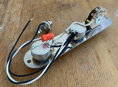 Fender Telecaster Wiring Harness 500k CTS Oak Grigsby Switch .022 Orange Drop