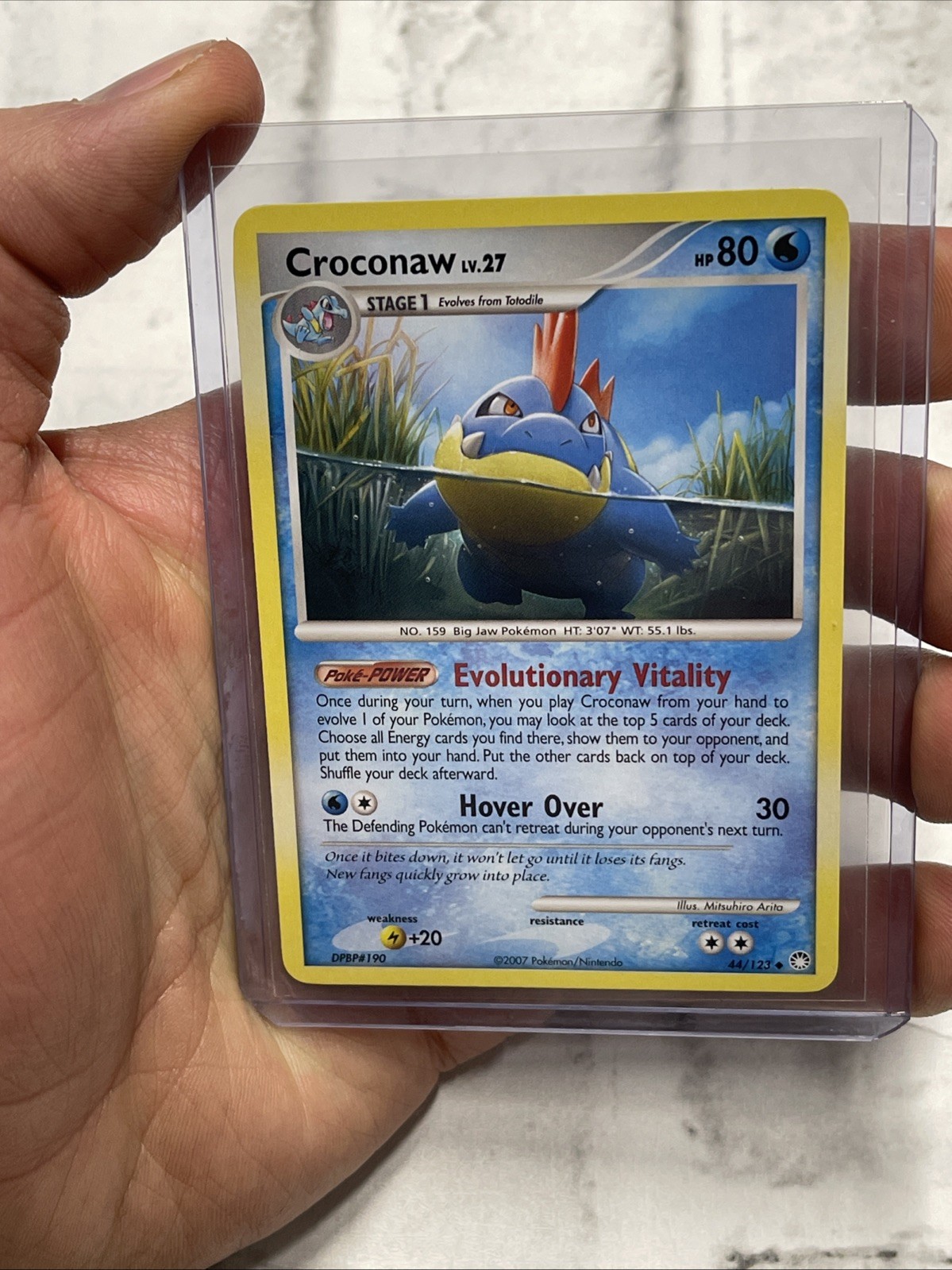 Croconaw 44/123 Pokemon Card Mysterious Treasures Uncommon Pokémon 2007 NM/MT