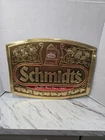 Vintage Schmidt’s Beer Advertising Sign Foil Over Cardboard  1988 Bar