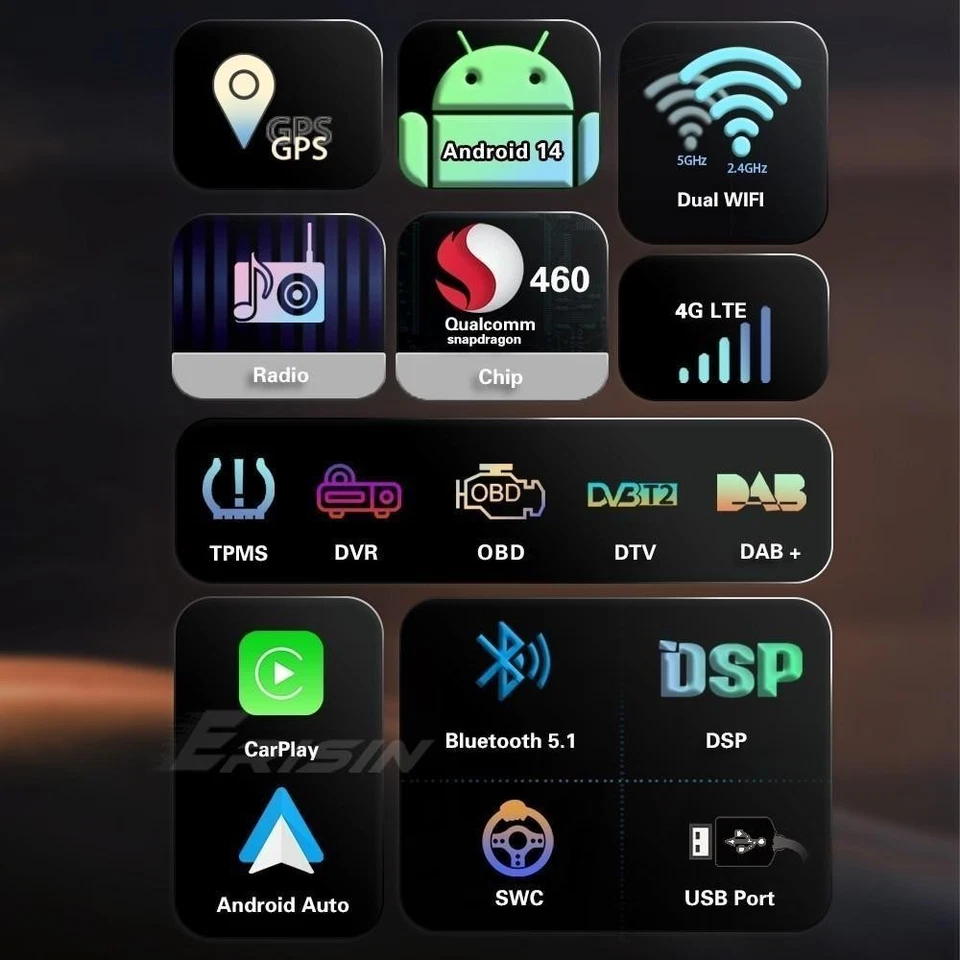 64GO Android 14 Autoradio CarPlay BT Opel Corsa D/C Astra H Zafira Meriva Signum - Photo 2/4