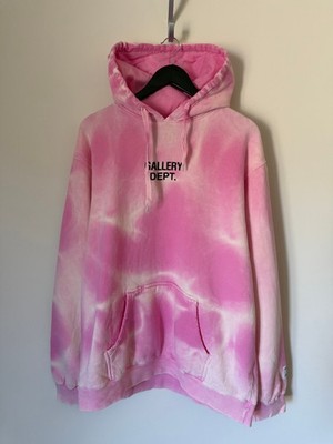 Gallery Dept. Centered Logo Sunfaded Hoodie - Size XXL - Pink