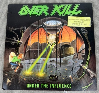 Overkill Under the Influence LP 1988 US 1st Press 81865-1 Hype VG+/VG