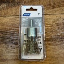 QTY: 10 Norton 1" .006 Stainless Steel Bristle Crimped Wire End Brush 22000 RPM