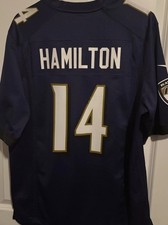 Nike Baltimore Ravens Hamilton #14 NFL Football Jersey Purple Size M
