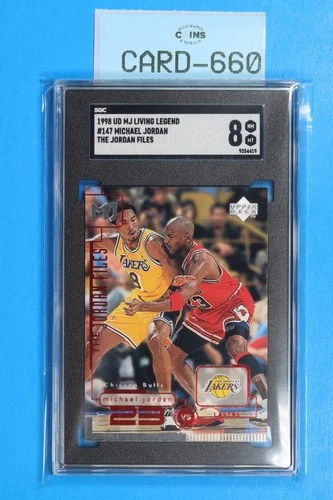1998 UPPER DECK LIVING LEGEND #147 MICHAEL JORDAN KOBE BRYANT SGC 8 CARD-660