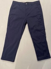 Gerry Mens Navy Venture Fleece Lined Pants Drawcord Hem Stretch Size 40X30 NWT