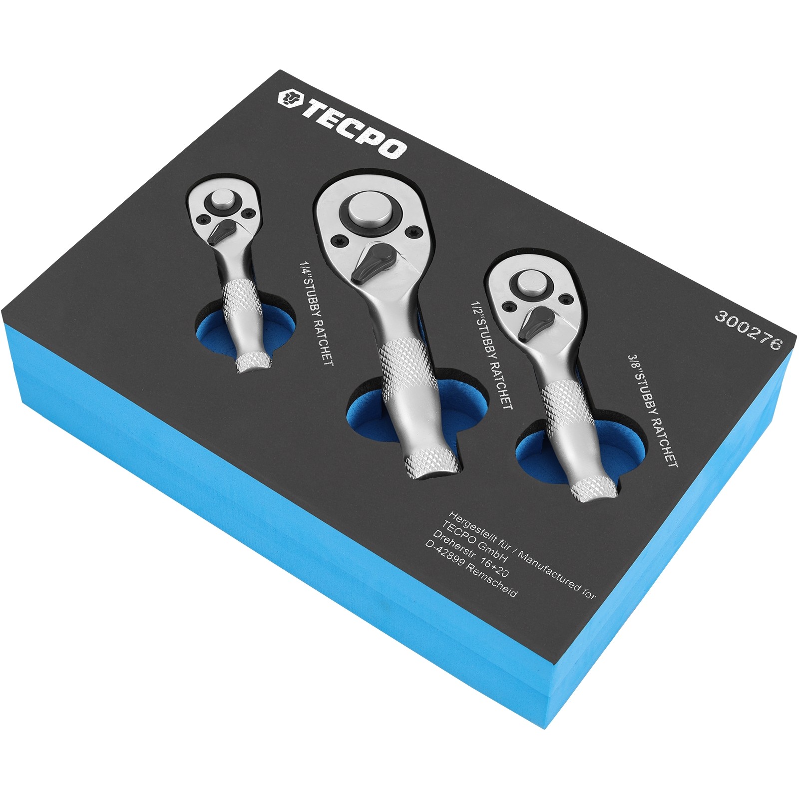 3x TECPO MINI REVERSIBLE RATCHET 1/4" 3/8" 1/2" FINE TOOTHED RATCHET 72 TOOTH RATCHET