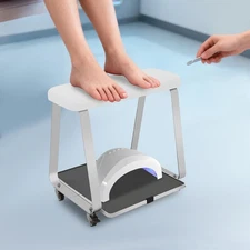 Movable PU Foam Footrest For Nail Salon Beauty Clinic With Storage Tray Footrest