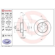 2x Bremsscheibe hinten für Seat Arosa 6H1 Cordoba 6K1 6K5 Ibiza 2 | 26210284