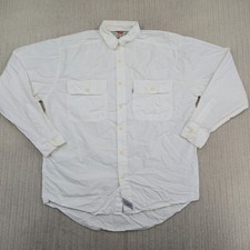 Levi's Shirt Mens Small White Long Sleeve Button Up Down Flap Pockets