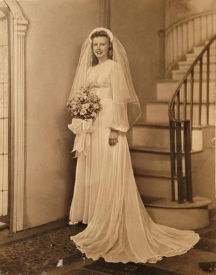 Vintage Antique Wedding Bride Sepia Photograph Portrait 11x14 Unframed Picture