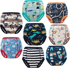 MooMoo Baby Potty Training Pants 8-Pack - Cotton Toddler Underwear 2T-9T