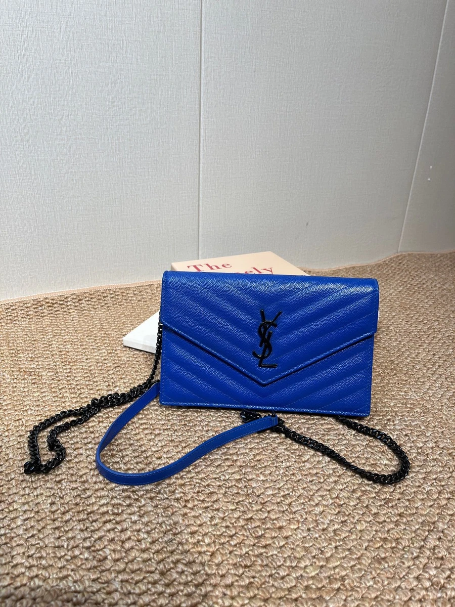 Saint Laurent Shoulder Bag Blue Bags & Handbags for Women for sale