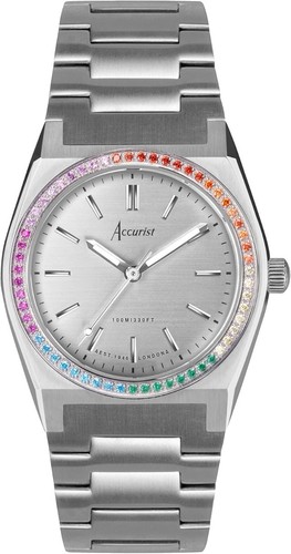 Accurist Origin Damenuhr mit silbernem Zifferblatt und silbernem Armband 70015 - Bild 1 von 8
