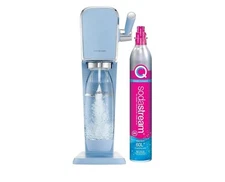 NEW! SodaStream Art Sparkling Water Maker (BLUE) w/ CO2 and Carbonating Bottle