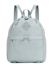 WANDF Drawstring Backpack for Women, Lightweight Gym Bag with Yoga Mat Strap,...