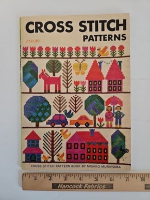 RARE OOP HTF Ondori Cross Stitch Patterns Book by Misako Murayama 1976 EUC