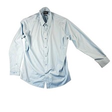 Scotch Soda Button Down Shirt Mens 17.5 Blue Excellent Modern Fit Stretch