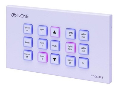 TV One 1T-CL-322-EU 15 Button European Wall-plate Control Panel