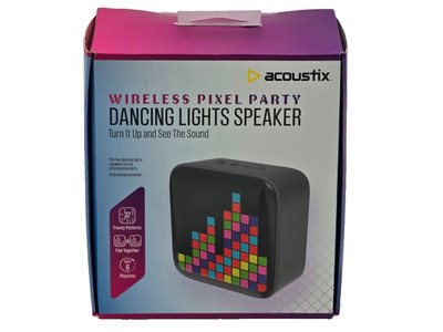 Acoustix Wireless Pixel Party Dancing Lights Speakers   New in Box  