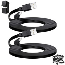 2-Pack 30 Ft Cable for WYZE Cam Pan V3 Outdoor Camera, Micro USB 90 Degree Adapt