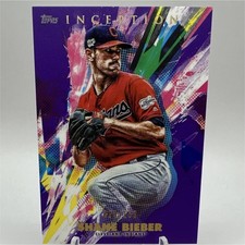 2020 Topps Inception Shane Bieber #54 Purple Parallel /150 Cleveland Indians