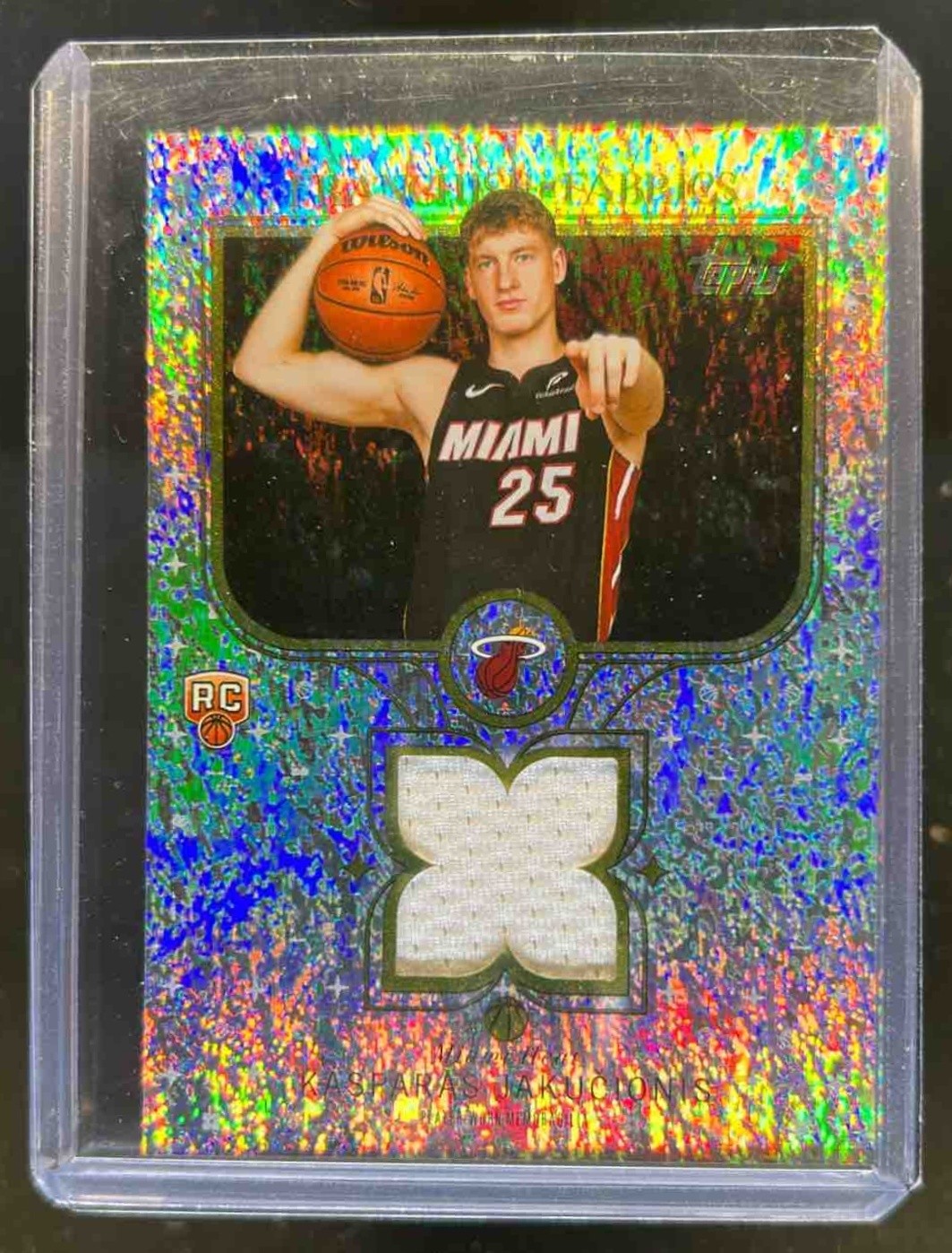 2025-26 Topps Kasparas Jakucionis Franchise Fabrics Patch Holo Foil RC #FF-KJ