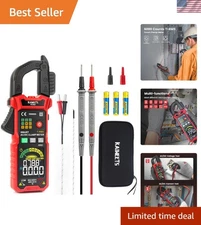 Versatile AC/DC Clamp Multimeter with D-Shaped Jaws & Auto-Ranging Capability