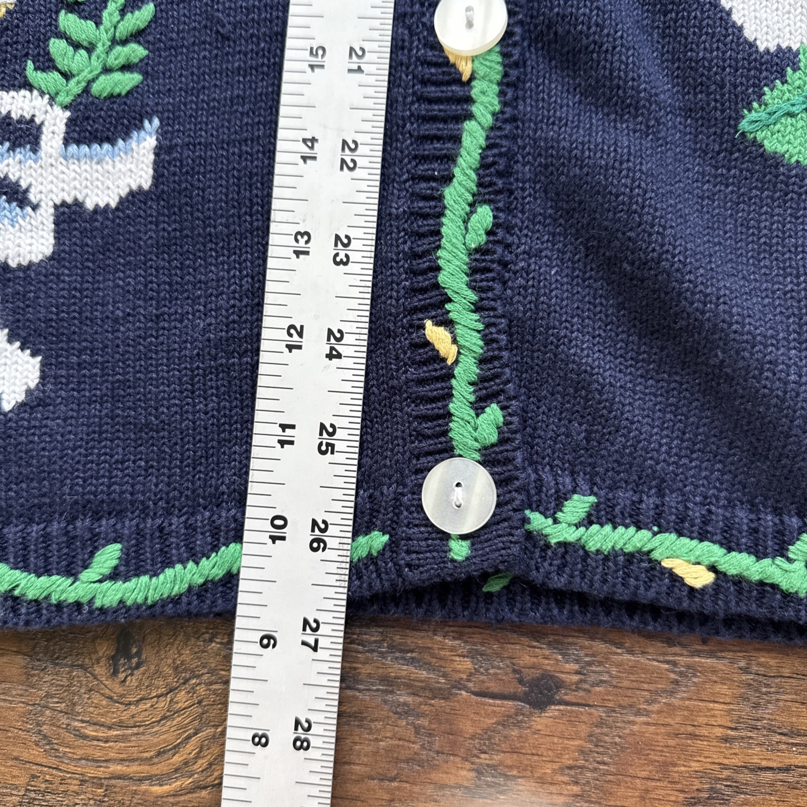 Vintage Eagles Eye NEW Cardigan Sweater XL Spring Flowers Bonnet Easter NWT D3