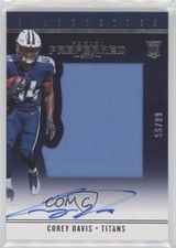 2017 Panini Preferred Rookie Silhouettes 56/99 Corey Davis #98 Auto 5o1