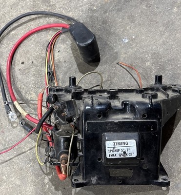 1974 Mercury 40 Hp  Engine CDI Wire Harness/Starter Solenoid/Cables Housing