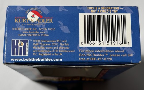 Bob der Baumeister 5 Stück Mini Ornamente Weihnachten in Box Kurt S. Adler - Bild 7 von 9
